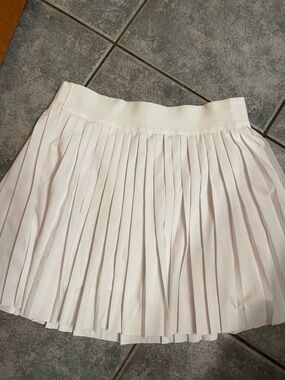 Beyond Yoga White Pleated Mini Skirt